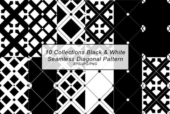 10 Black White Seamless Pattern. 1