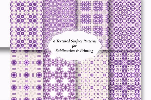 8 Purple Geometric Seamless Bundle Pack