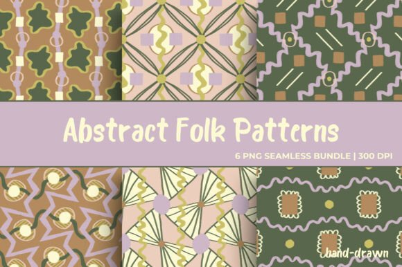 Abstract Folk Seamless Pattern 6 PNG: A Unique Addition to Your Design Toolkit