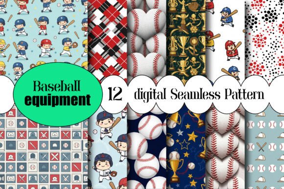 Baseball Equipment Seamless Pattern: A Creative Tool for Sports Enthusiasts