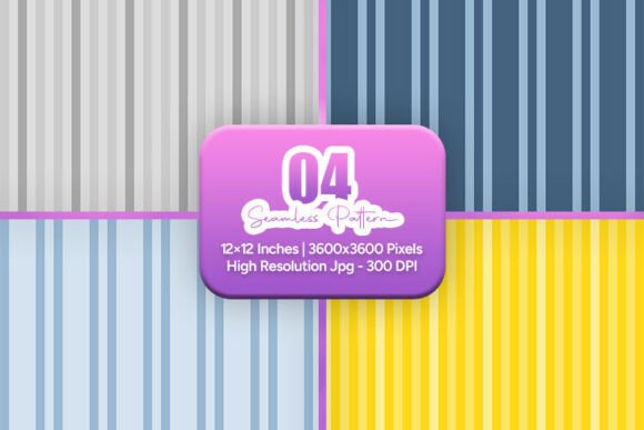 Blue Yellow Stripe Pattern Pack for Creative Projects