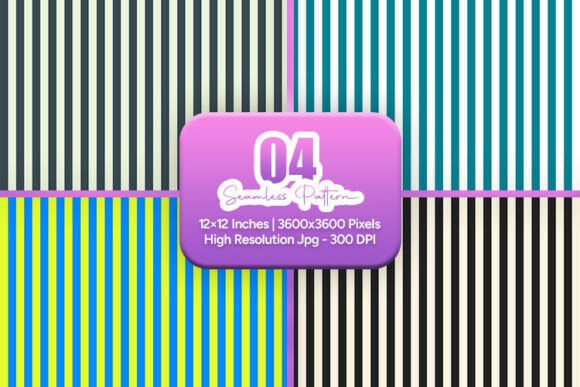 Bold Vertical Stripe Digital Papers for Creative Workflows