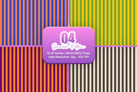 Bright Striped Seamless Pattern Set for Creative Expression