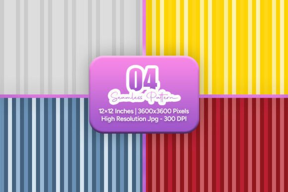 Bright Vertical Stripe Pattern Set for Creative and Professional Projects