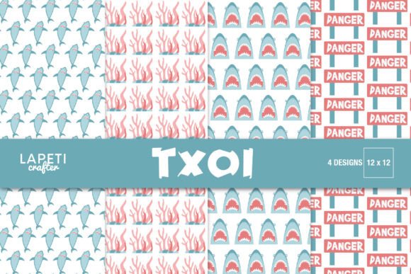 Cartoon Shark Digital Paper 12x12: A Fun and Functional Resource for Creative Projects