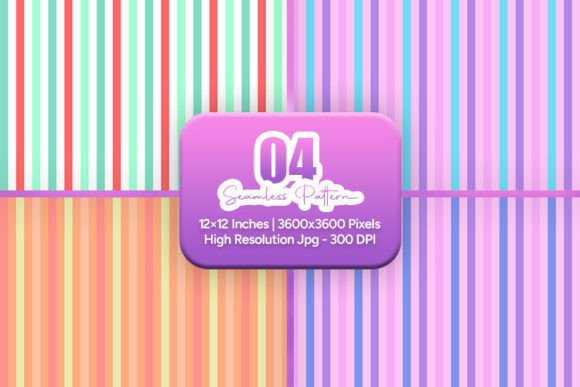 Colorful Retro Stripe Seamless Bundle for Modern Design Projects