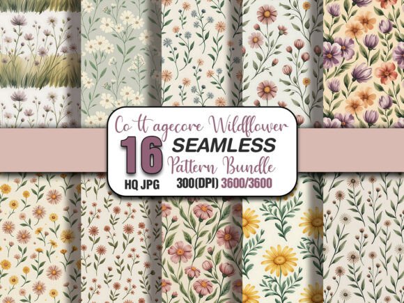 Cottagecore Wildflower Pattern Set: A Beautiful Blend of Nature and Creativity