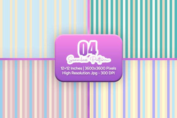 Elegant Pastel Stripe Pattern Set