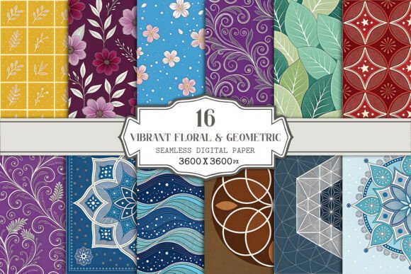 Floral Geometric Seamless Digital: A Versatile Design for Modern Creativity
