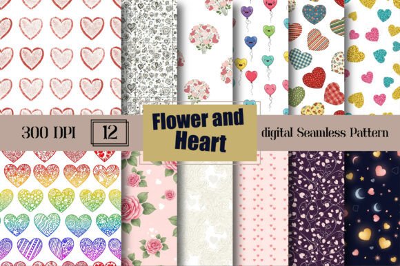 Flower and Heart Seamless Pattern: A Romantic Touch for Creative Projects
