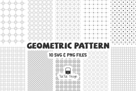 Geometric Circle Grid Pattern SVG PNG
