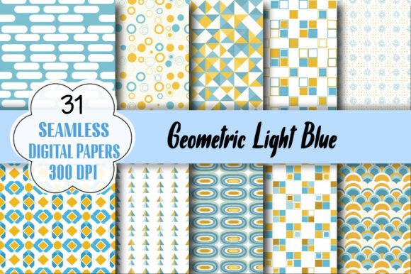 Geometric Light Blue Digital Paper: A Versatile Design Tool for Every Project