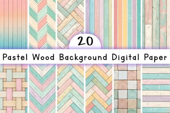 Pastel Wood Background Digital Paper