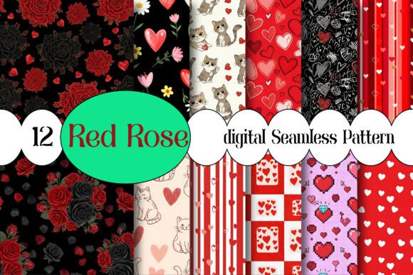Red Rose Valentine Seamless Pattern: A Romantic Touch for Creative Projects