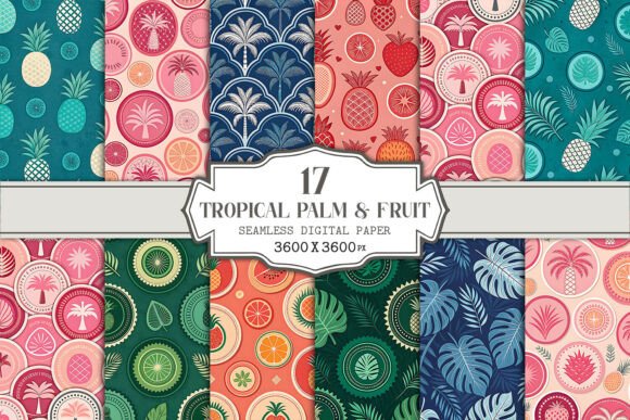 Tropical Palm Fruit Seamless Pattern: A Must-Have for Creative Projects