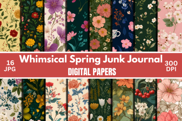 Whimsical Spring Floral Junk Journal Kit: A Creative Tool for Modern Crafters